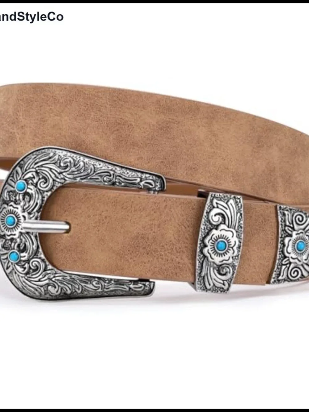 Western Belt for Women, Cowgirl Cowboy Suede Leather Belt, Vintage Buckle,